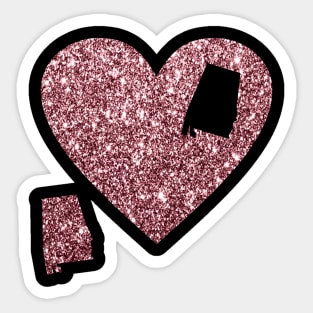 Alabama Love Heart Puzzle Sticker